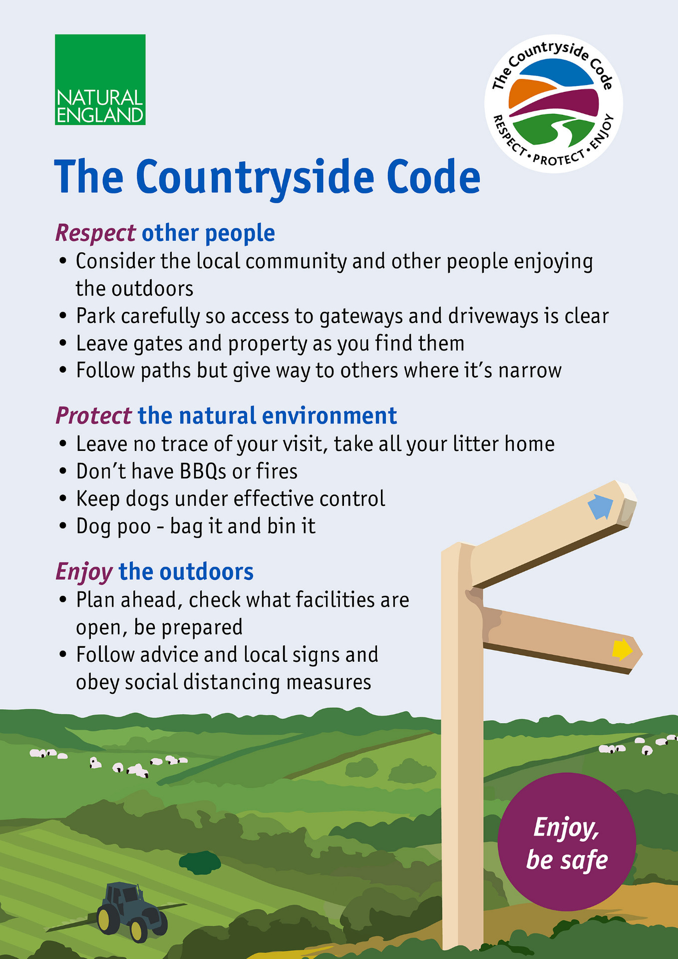 Countryside Code Cotswold walks Leave No Trace